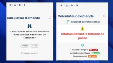 Calculateur d'amende infractions